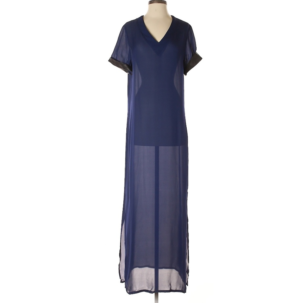 Kimberly Taylor Sheer Overlay Casual Maxi Dress